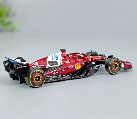 Bburago Ferrari 2025 SF-25 #16 Charles Leclerc F1 1:43 valuvalettu näyttömalli - näkymä 4