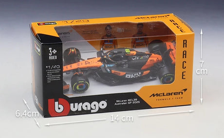 1:43 McLaren 2025 MCL39 #4 Australian GP Winner Lando Norris F1 model car by Bburago - view 13