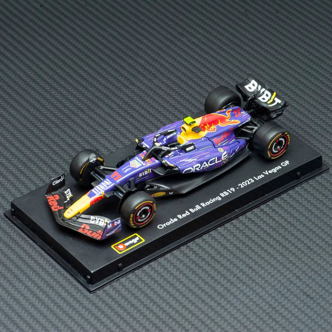 Bburago Red Bull 2023 RB19 #11 Las Vegas GP Erikoisväritys Sergio Perez F1 1:43 valumalli - näkymä 2