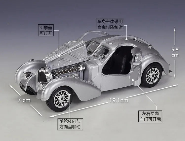 1:24 Bugatti 1936 Atlantic Die Cast Model Car