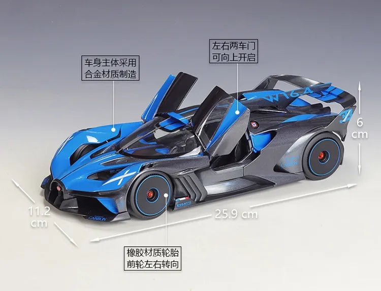 1:18 Bugatti 2021 Bolide Die Cast Model Car