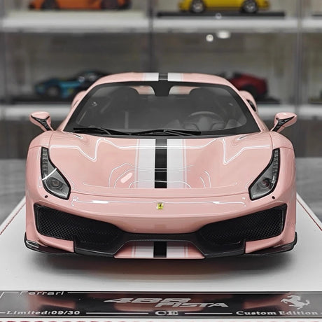 [CE] 1:18 Ferrari 2018 488 Pista Pink Model Car Resin