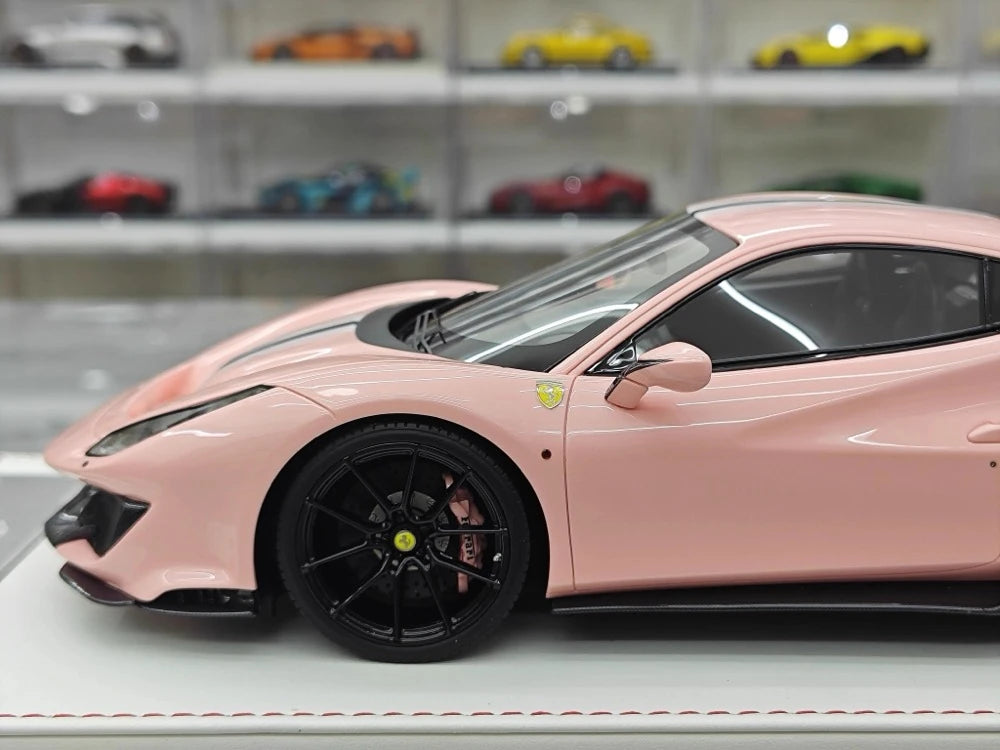 [CE] 1:18 Ferrari 2018 488 Pista Pink Model Car Resin