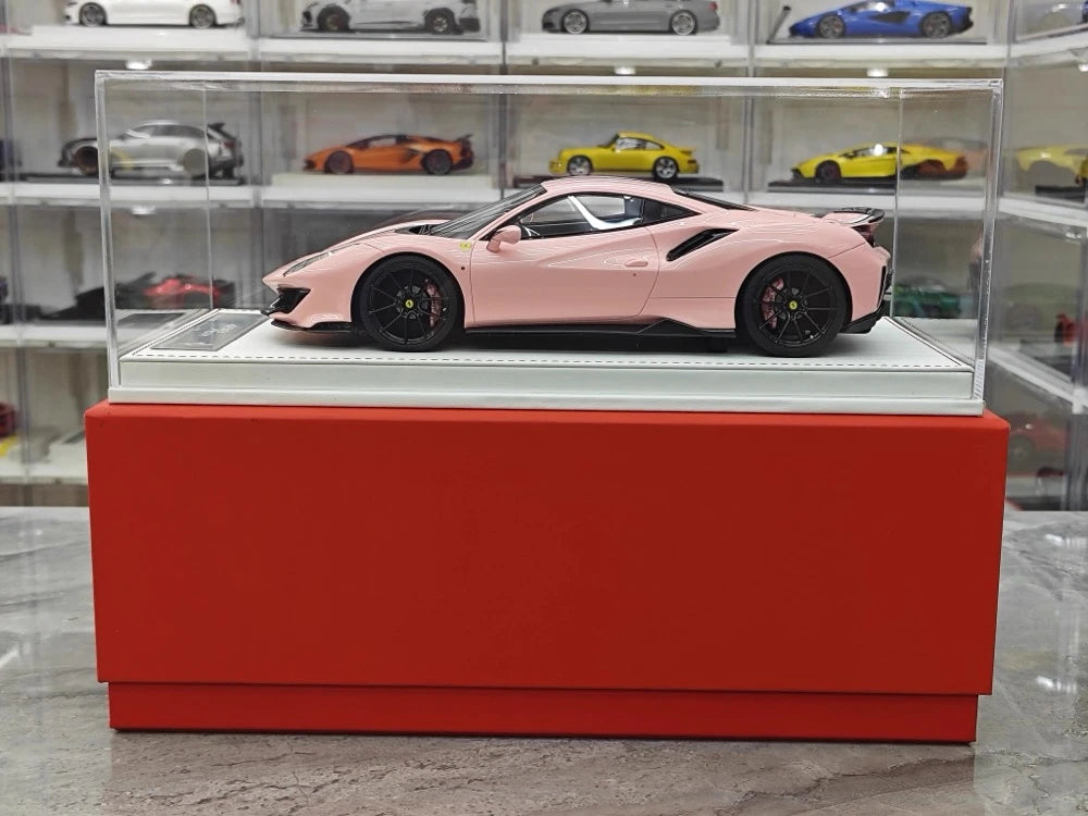 [CE] 1:18 Ferrari 2018 488 Pista Pink Model Car Resin