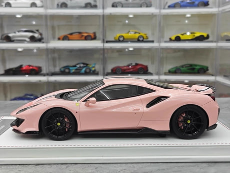 [CE] 1:18 Ferrari 2018 488 Pista Pink Model Car Resin
