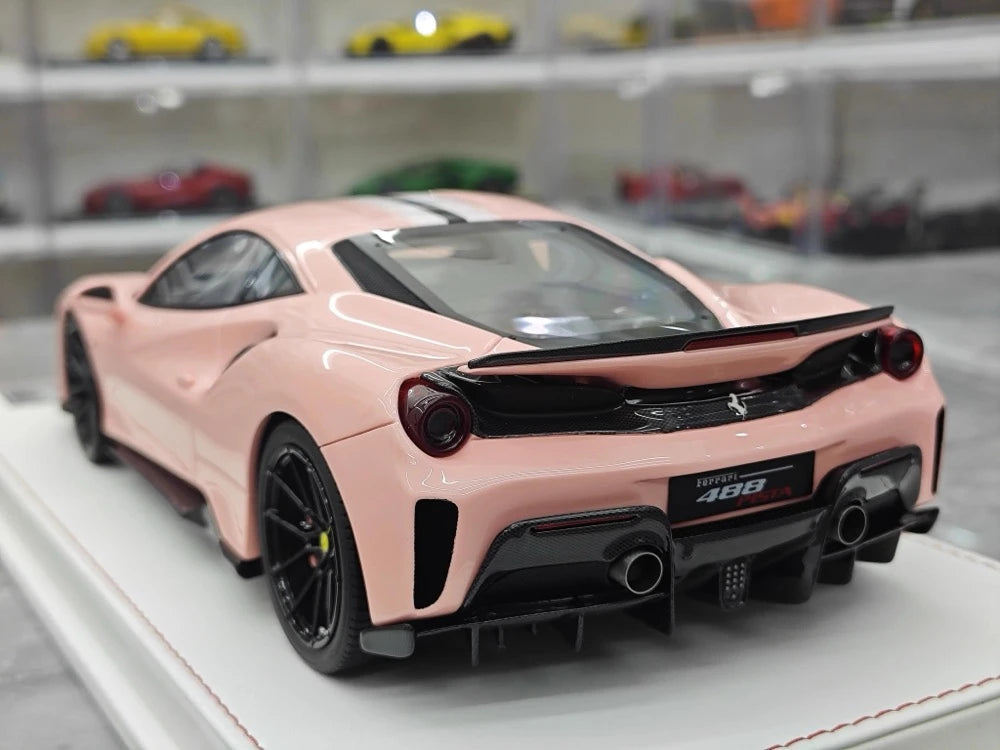 [CE] 1:18 Ferrari 2018 488 Pista Pink Model Car Resin