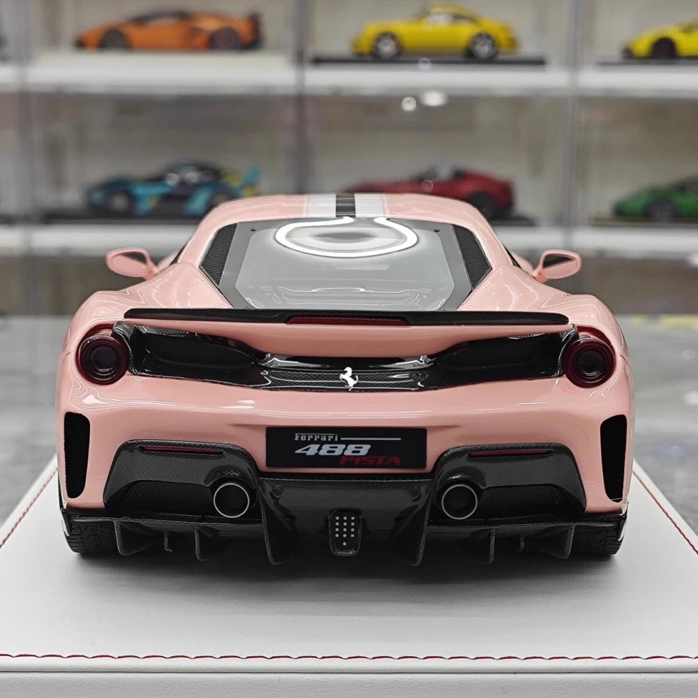 [CE] 1:18 Ferrari 2018 488 Pista Pink Model Car Resin