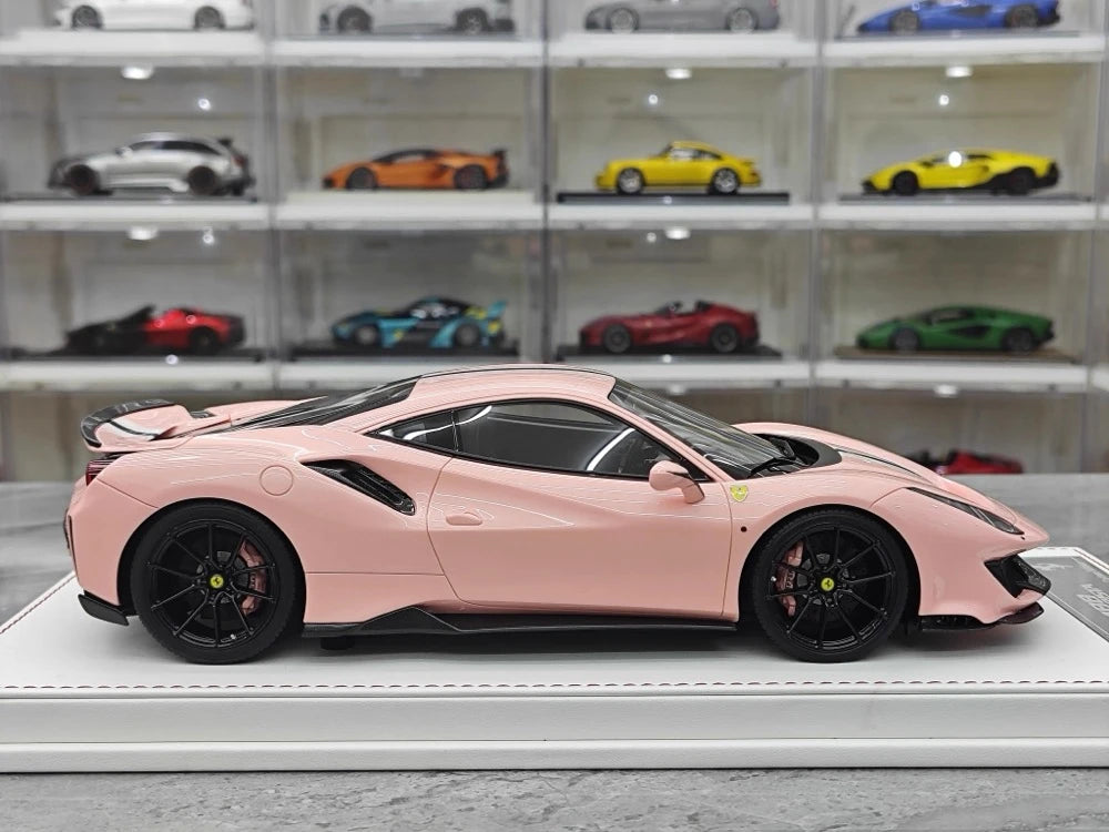 [CE] 1:18 Ferrari 2018 488 Pista Pink Model Car Resin