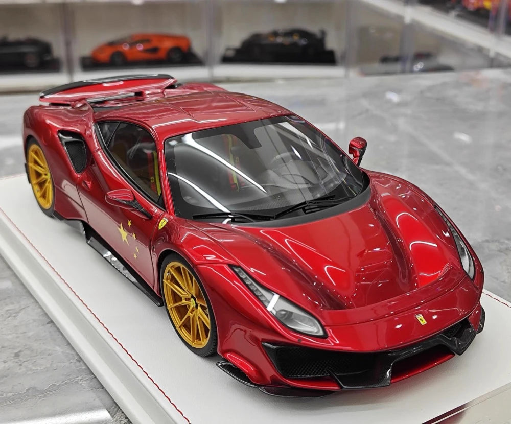 [CE] 1:18 Ferrari 2018 488 Pista Red Model Car Resin