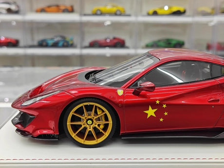 [CE] 1:18 Ferrari 2018 488 Pista röd modellbil harts