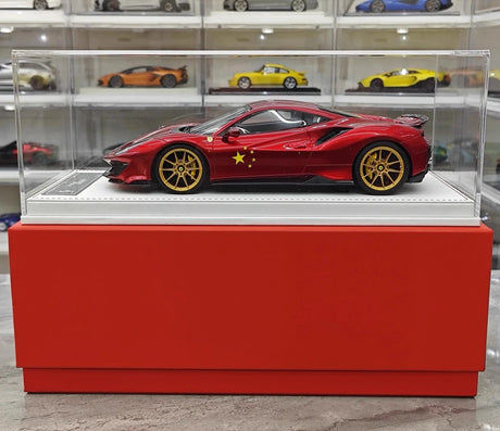 [CE] 1:18 Ferrari 2018 488 Pista röd modellbil harts