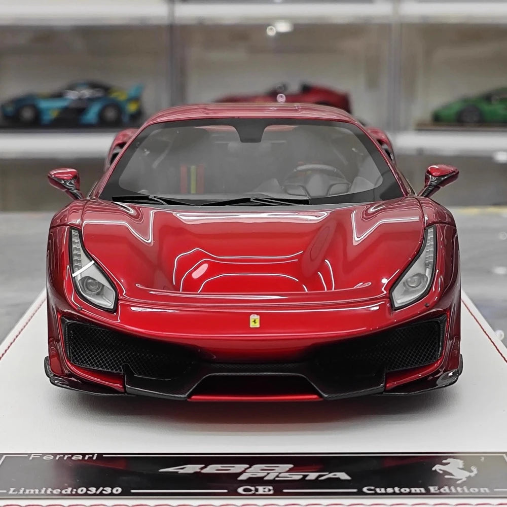 [CE] 1:18 Ferrari 2018 488 Pista Red Model Car Resin