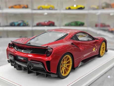 [CE] 1:18 Ferrari 2018 488 Pista röd modellbil harts