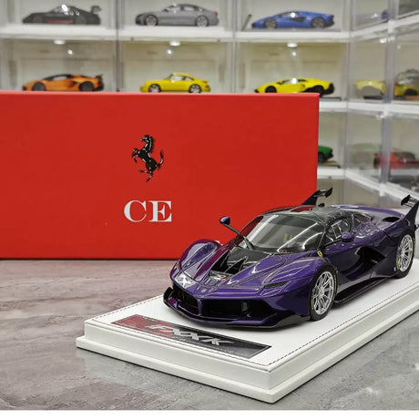 CE Ferrari 2018 FXX K Evo Modified Purple 1:18 – Resina modello in resina collezionabile