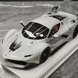 CE Ferrari 2018 FXX K Evo Modified Silver 1:18 – Resina modello in resina collezionabile