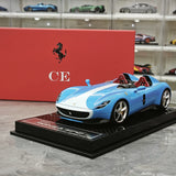 CE Ferrari 2018 Monza SP2 California Blue 1:18 – Samlarresinmodellresin