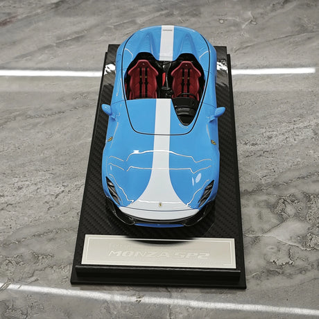 CE Ferrari 2018 Monza SP2 California Blue 1:18 – Samlarresinmodellresin
