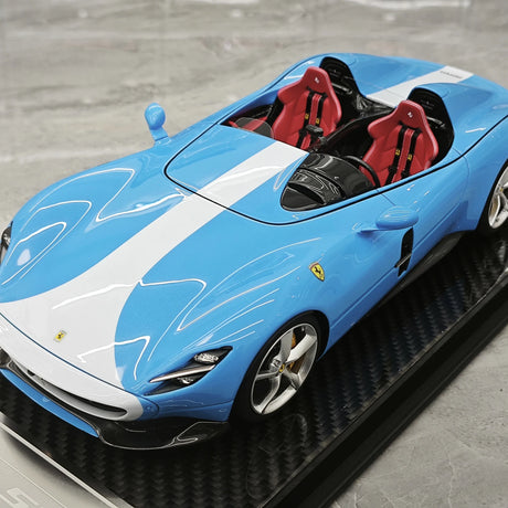 CE Ferrari 2018 Monza SP2 California Blue 1:18 – Samlarresinmodellresin