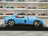 CE Ferrari 2018 Monza SP2 California Blue 1:18 – Samlarresinmodellresin