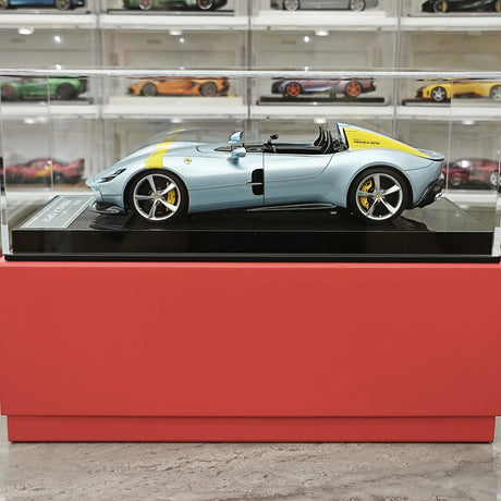 CE Ferrari 2018 Monza SP2 Ice Blue 1:18 – Samlarobjekt resinmodellresin