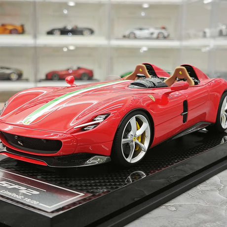 CE Ferrari 2018 Monza SP2 italiensk röd 1:18 – samlarobjekt resinmodellresin