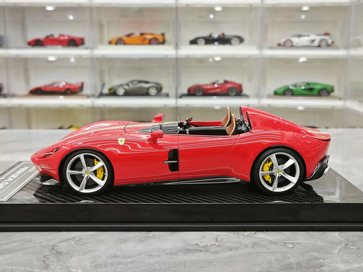 CE Ferrari 2018 Monza SP2 Italian Red 1:18 – Resina de Modelo de Resina de Coleção