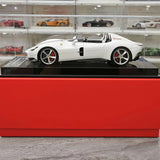 CE Ferrari 2018 Monza SP2 italiensk vit 1:18 – samlarobjekt resinmodellresin