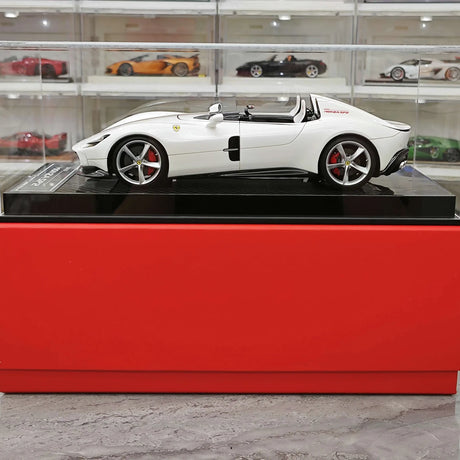 CE Ferrari 2018 Monza SP2 italiensk vit 1:18 – samlarobjekt resinmodellresin