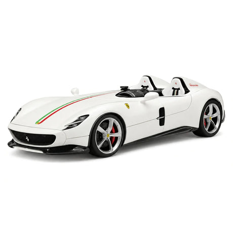 CE Ferrari 2018 Monza SP2 italiensk vit 1:18 – samlarobjekt resinmodellresin