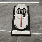 CE Ferrari 2018 Monza SP2 italiensk vit 1:18 – samlarobjekt resinmodellresin