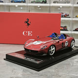 CE Ferrari 2018 Monza SP2 Legendary Red 1:18 – samlarobjekt resinmodellresin resin