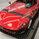 CE Ferrari 2018 Monza SP2 Metal Red 1:18 – Resina de Modelo de Resina de Coleção