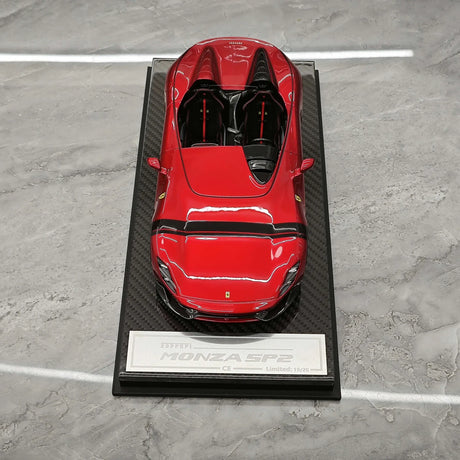 CE Ferrari 2018 Monza SP2 Metal Red 1:18 – samlarobjekt resinmodellresin resin