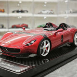 CE Ferrari 2018 Monza SP2 Metal Red 1:18 – Resina de Modelo de Resina de Coleção