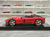 CE Ferrari 2018 Monza SP2 Metal Red 1:18 – Resina de Modelo de Resina de Coleção
