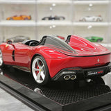 CE Ferrari 2018 Monza SP2 Metal Red 1:18 – Resina de Modelo de Resina de Coleção