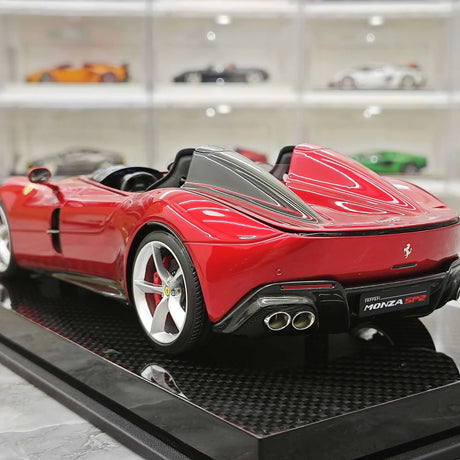 CE Ferrari 2018 Monza SP2 Metal Red 1:18 – samlarobjekt resinmodellresin resin