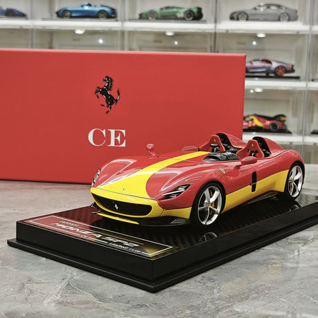 CE Ferrari 2018 Monza SP2 Prancing Horse Red 1:18 – Samlarobjekt resinmodellresin resin