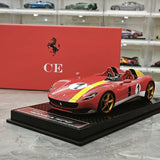 CE Ferrari 2018 Monza SP2 Racing Red 1:18 – samlarobjekt resinmodellresin resin