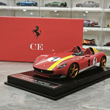 CE Ferrari 2018 Monza SP2 Racing Red 1:18 – samlarobjekt resinmodellresin resin