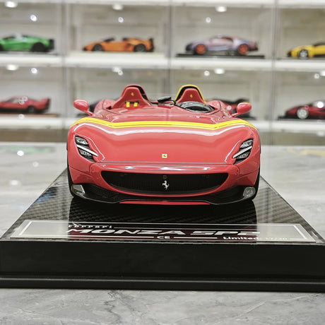 CE Ferrari 2018 Monza SP2 Speed Red 1:18 – Samlarobjekt resinmodellresin resin