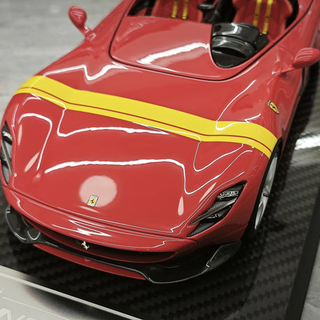 CE Ferrari 2018 Monza SP2 Speed Red 1:18 – Samlarobjekt resinmodellresin resin