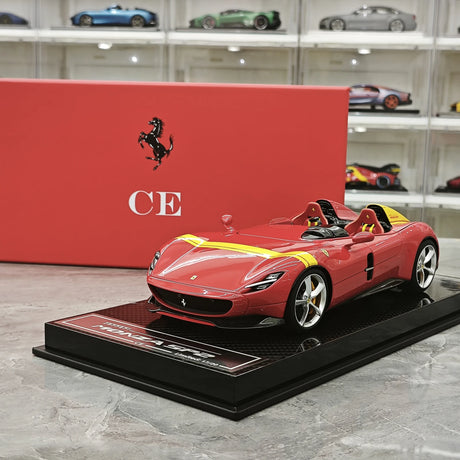 CE Ferrari 2018 Monza SP2 Speed Red 1:18 – Samlarobjekt resinmodellresin resin