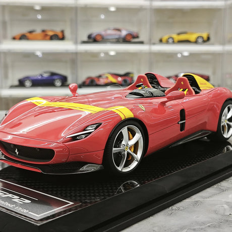 CE Ferrari 2018 Monza SP2 Speed Red 1:18 – Samlarobjekt resinmodellresin resin
