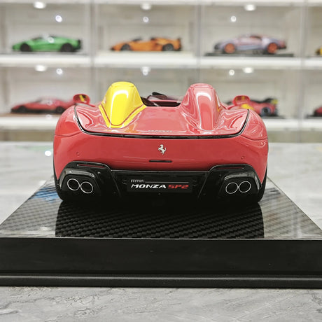 CE Ferrari 2018 Monza SP2 Speed Red 1:18 – Samlarobjekt resinmodellresin resin
