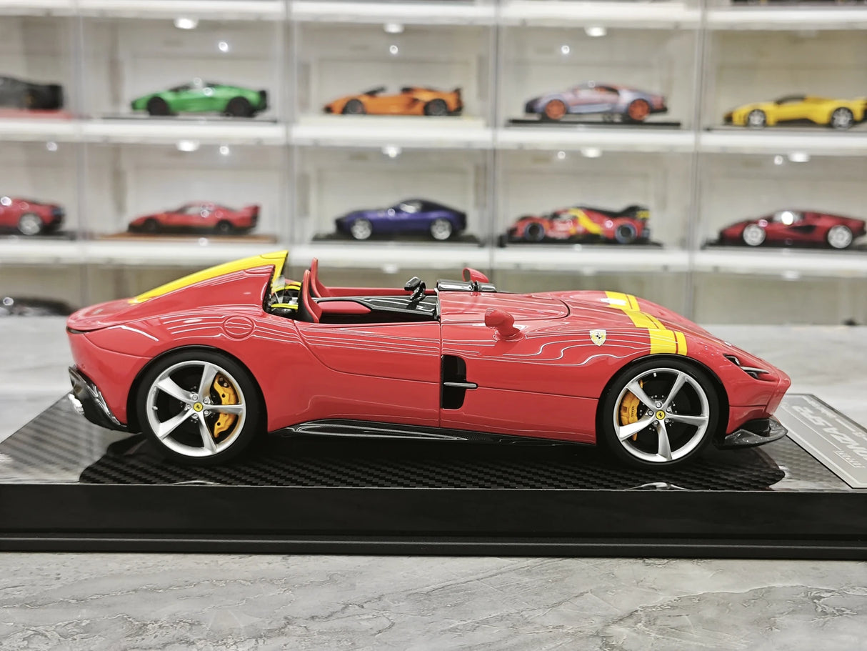 CE Ferrari 2018 Monza SP2 Speed Red 1:18 – Samlarobjekt resinmodellresin resin