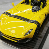 CE Ferrari 2018 Monza SP2 Yellow 1:18 – Sammelobjekt-Resin-Modellharz