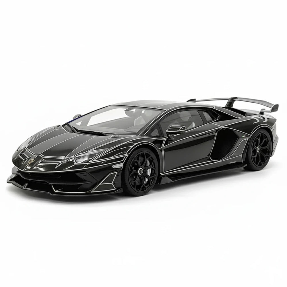 [CE] 1:18 Lamborghini 2020 Aventador SVJ ブラック モデルカー レジン