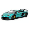 [CE] 1:18 Lamborghini 2020 Aventador SVJ Cyan Model Car Resin