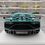 [CE] 1:18 Lamborghini 2020 Aventador SVJ Cyan Model Car Resin
